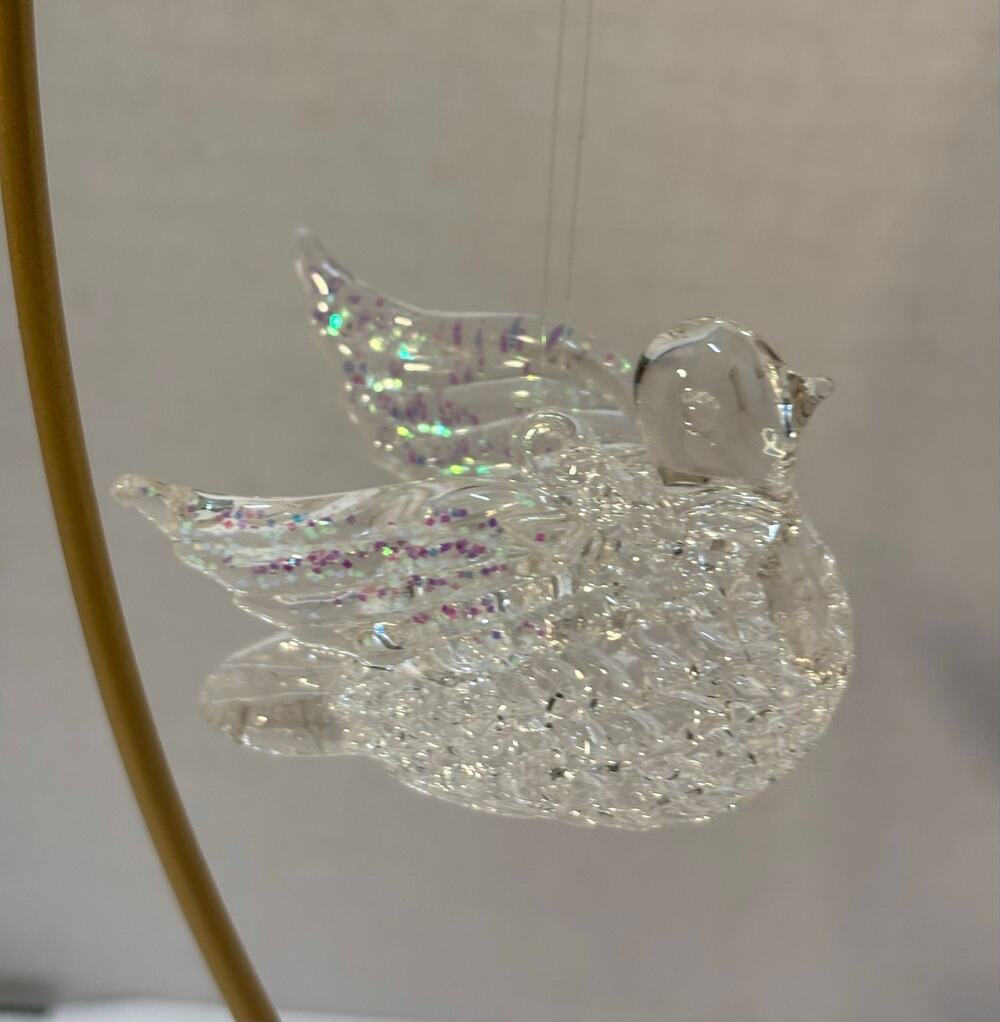 Glass Bird Christmas Ornament